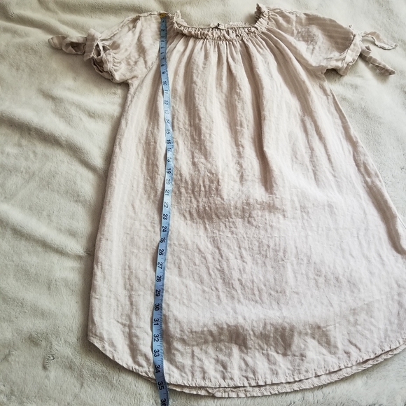 🇮🇹 VANESSA ALEXANDRA Linen Blend Ruffle Neck Dress Size S - Picture 11 of 11